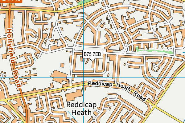 B75 7ED map - OS VectorMap District (Ordnance Survey)