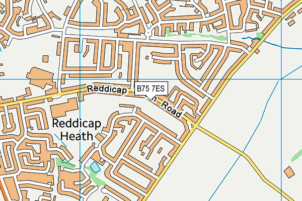 B75 7ES map - OS VectorMap District (Ordnance Survey)