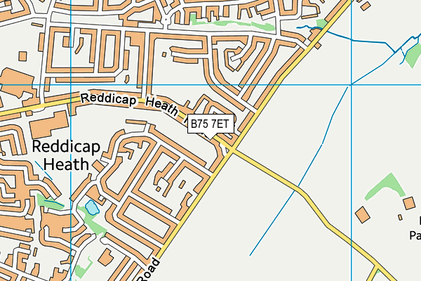 B75 7ET map - OS VectorMap District (Ordnance Survey)