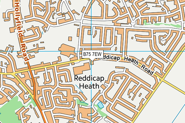 B75 7EW map - OS VectorMap District (Ordnance Survey)