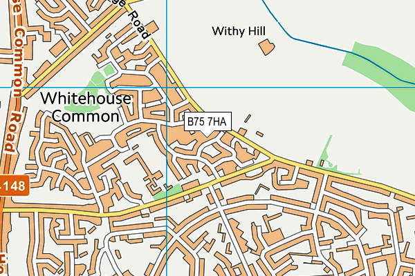 B75 7HA map - OS VectorMap District (Ordnance Survey)