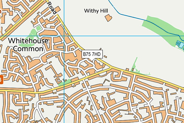 B75 7HD map - OS VectorMap District (Ordnance Survey)