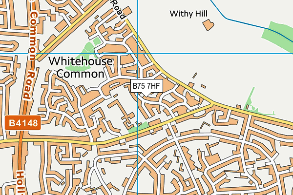 B75 7HF map - OS VectorMap District (Ordnance Survey)