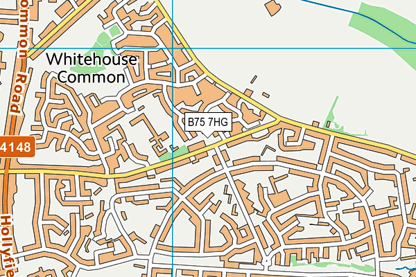 B75 7HG map - OS VectorMap District (Ordnance Survey)