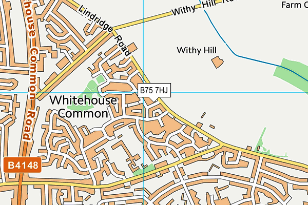 B75 7HJ map - OS VectorMap District (Ordnance Survey)