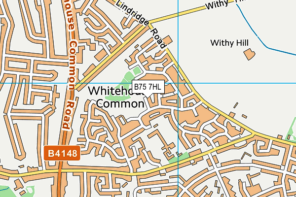 B75 7HL map - OS VectorMap District (Ordnance Survey)