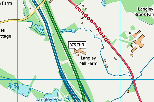 B75 7HR map - OS VectorMap District (Ordnance Survey)