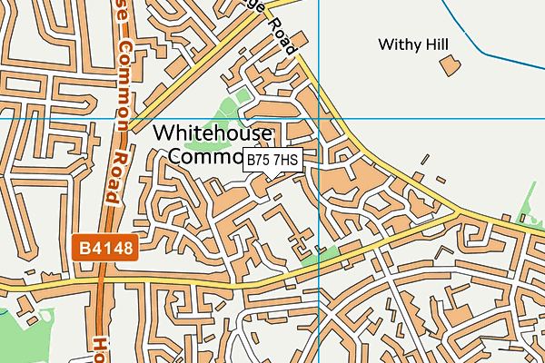 B75 7HS map - OS VectorMap District (Ordnance Survey)