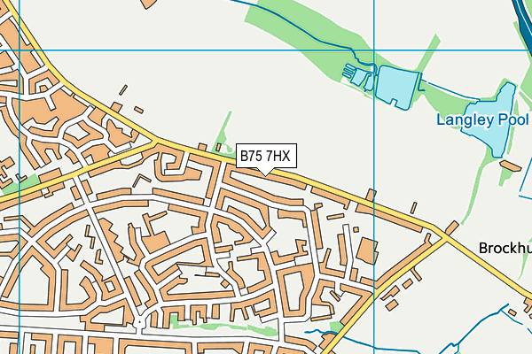 B75 7HX map - OS VectorMap District (Ordnance Survey)