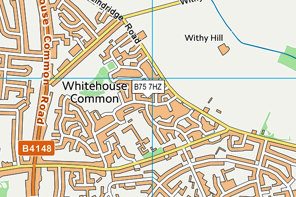 B75 7HZ map - OS VectorMap District (Ordnance Survey)