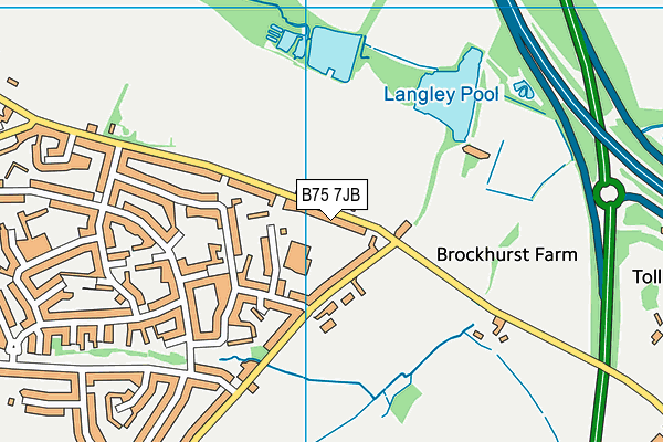 Trinity Specialist College map (B75 7JB) - OS VectorMap District (Ordnance Survey)