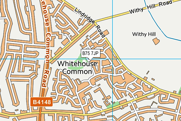 B75 7JP map - OS VectorMap District (Ordnance Survey)