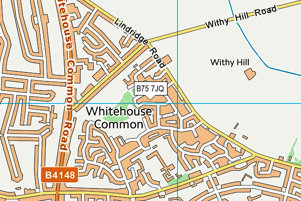 B75 7JQ map - OS VectorMap District (Ordnance Survey)