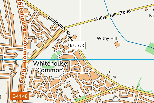 B75 7JR map - OS VectorMap District (Ordnance Survey)