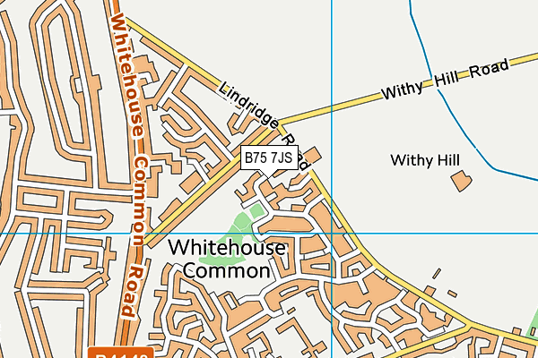 B75 7JS map - OS VectorMap District (Ordnance Survey)