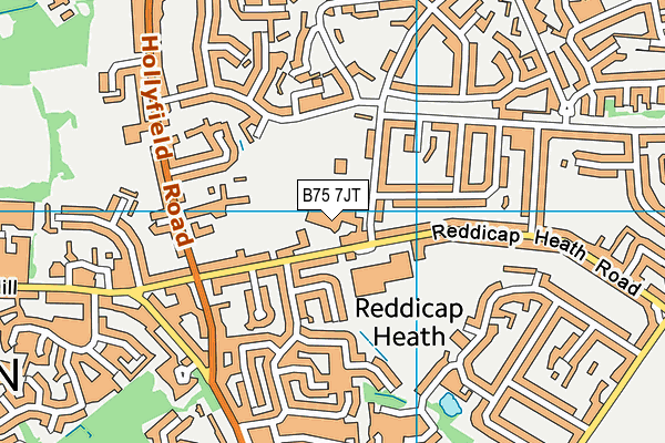 Fairfax School map (B75 7JT) - OS VectorMap District (Ordnance Survey)