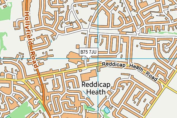 B75 7JU map - OS VectorMap District (Ordnance Survey)