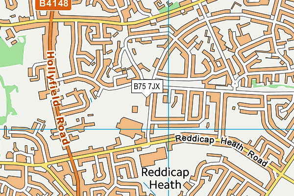 B75 7JX map - OS VectorMap District (Ordnance Survey)