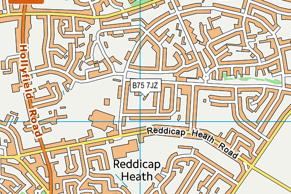 B75 7JZ map - OS VectorMap District (Ordnance Survey)