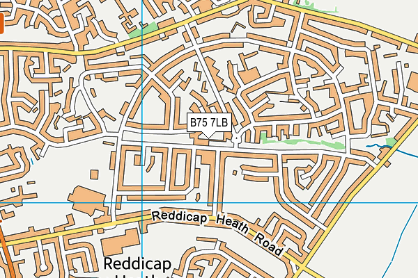 B75 7LB map - OS VectorMap District (Ordnance Survey)