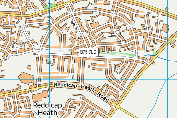 B75 7LD map - OS VectorMap District (Ordnance Survey)