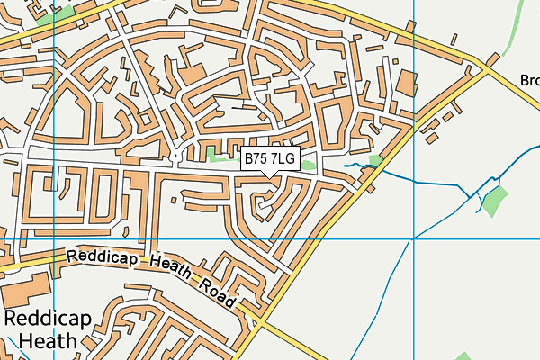 B75 7LG map - OS VectorMap District (Ordnance Survey)