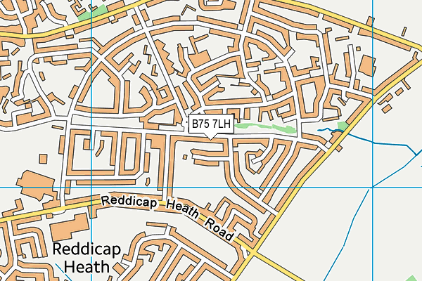 B75 7LH map - OS VectorMap District (Ordnance Survey)