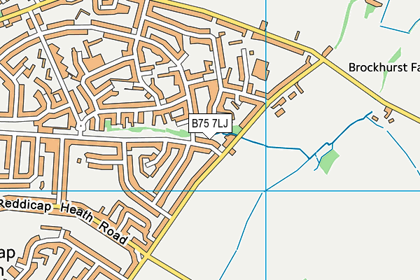 B75 7LJ map - OS VectorMap District (Ordnance Survey)