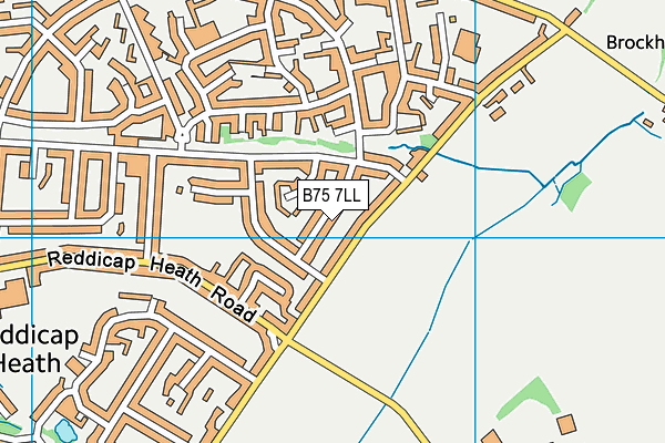 B75 7LL map - OS VectorMap District (Ordnance Survey)