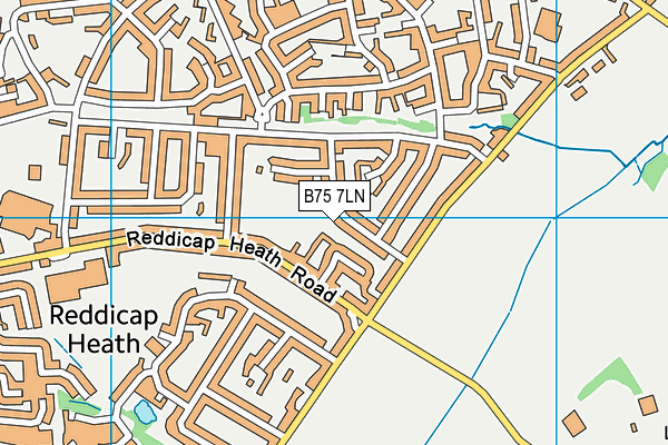 B75 7LN map - OS VectorMap District (Ordnance Survey)
