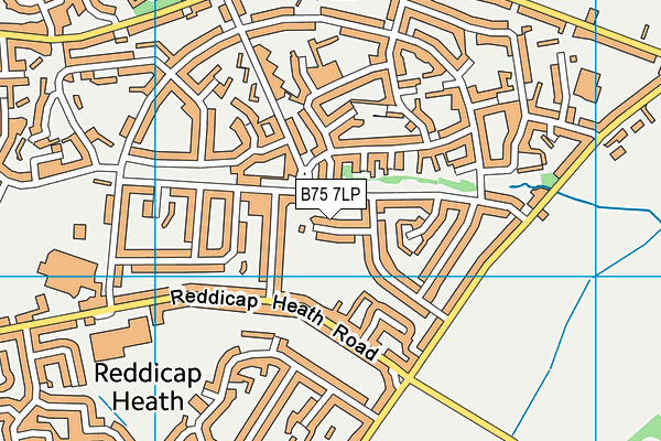 B75 7LP map - OS VectorMap District (Ordnance Survey)