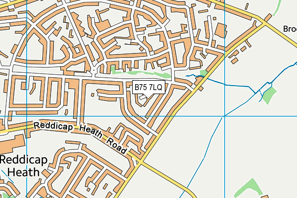 B75 7LQ map - OS VectorMap District (Ordnance Survey)