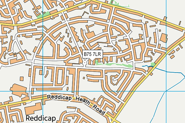 B75 7LR map - OS VectorMap District (Ordnance Survey)