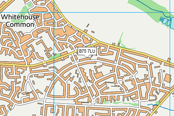 B75 7LU map - OS VectorMap District (Ordnance Survey)