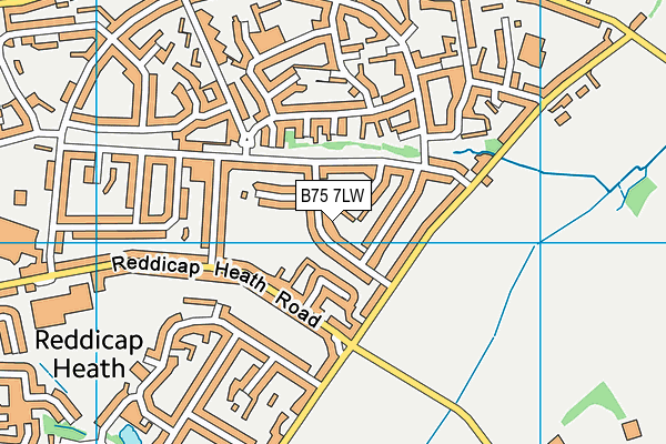 B75 7LW map - OS VectorMap District (Ordnance Survey)