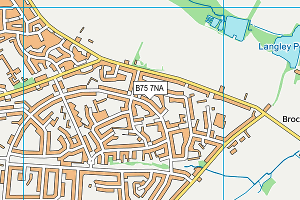 B75 7NA map - OS VectorMap District (Ordnance Survey)