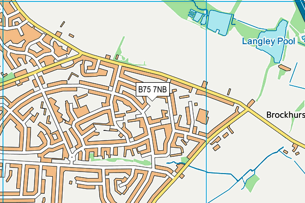 B75 7NB map - OS VectorMap District (Ordnance Survey)