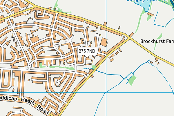 B75 7ND map - OS VectorMap District (Ordnance Survey)