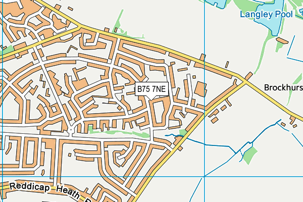 B75 7NE map - OS VectorMap District (Ordnance Survey)