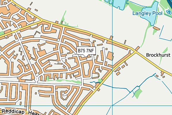 B75 7NF map - OS VectorMap District (Ordnance Survey)