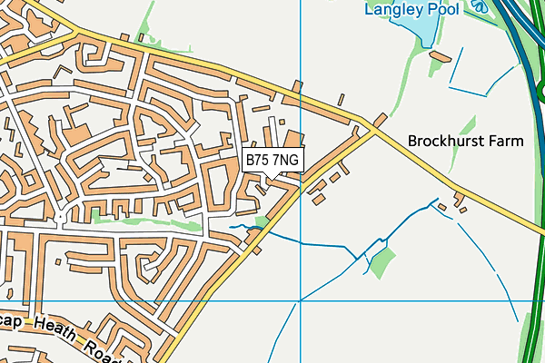 B75 7NG map - OS VectorMap District (Ordnance Survey)