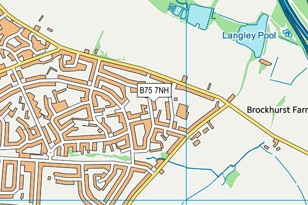 B75 7NH map - OS VectorMap District (Ordnance Survey)