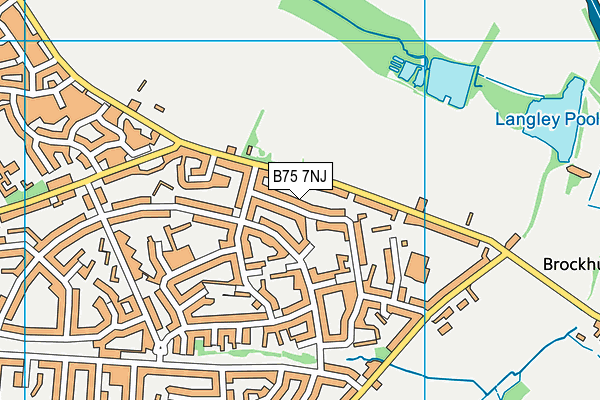 B75 7NJ map - OS VectorMap District (Ordnance Survey)