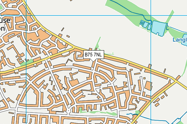 B75 7NL map - OS VectorMap District (Ordnance Survey)