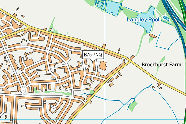 New Hall Primary And Children's Centre map (B75 7NQ) - OS VectorMap District (Ordnance Survey)