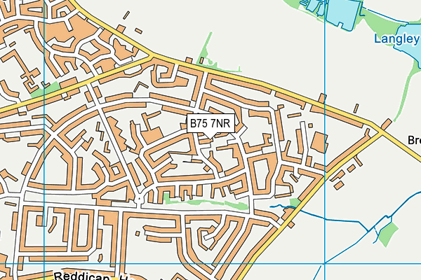 B75 7NR map - OS VectorMap District (Ordnance Survey)