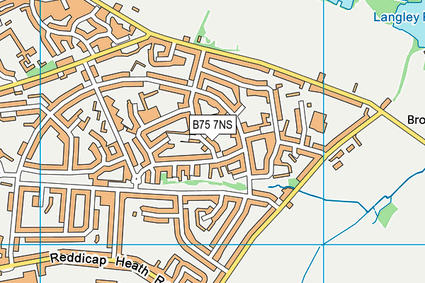 B75 7NS map - OS VectorMap District (Ordnance Survey)