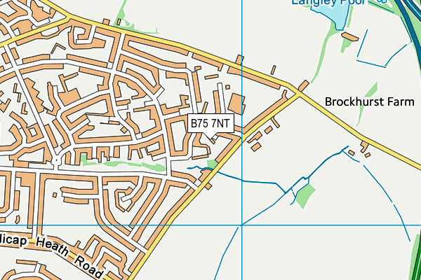 B75 7NT map - OS VectorMap District (Ordnance Survey)