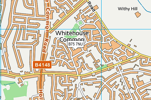 B75 7NU map - OS VectorMap District (Ordnance Survey)