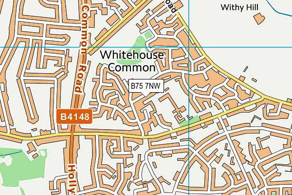 B75 7NW map - OS VectorMap District (Ordnance Survey)